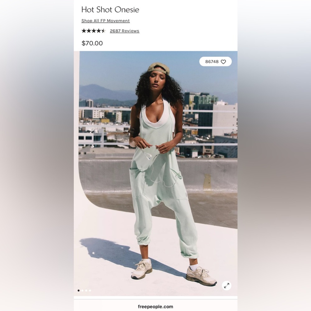 FP Movement by Free People Light Green Jumpsuit